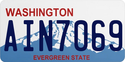 WA license plate AIN7069