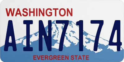 WA license plate AIN7174