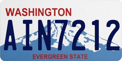 WA license plate AIN7212
