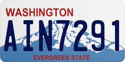 WA license plate AIN7291