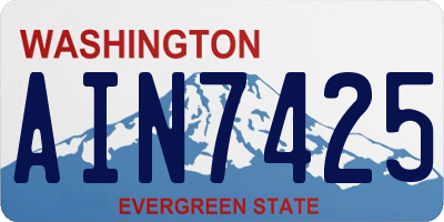 WA license plate AIN7425
