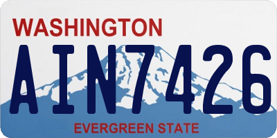 WA license plate AIN7426