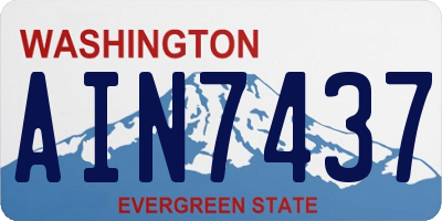 WA license plate AIN7437