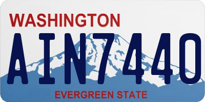 WA license plate AIN7440