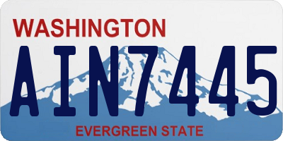 WA license plate AIN7445