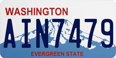 WA license plate AIN7479