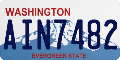 WA license plate AIN7482