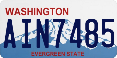 WA license plate AIN7485