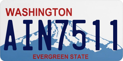 WA license plate AIN7511