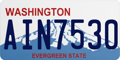 WA license plate AIN7530