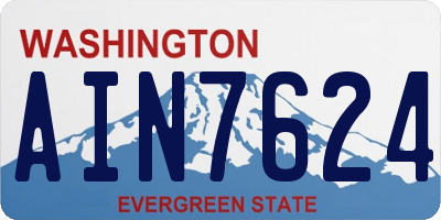 WA license plate AIN7624
