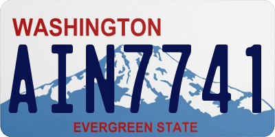 WA license plate AIN7741