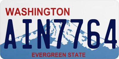 WA license plate AIN7764