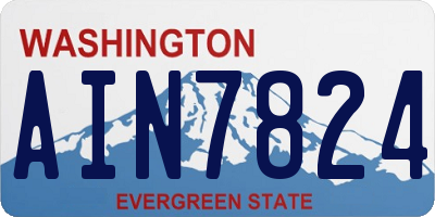 WA license plate AIN7824