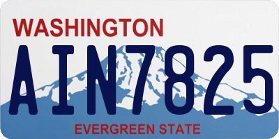 WA license plate AIN7825
