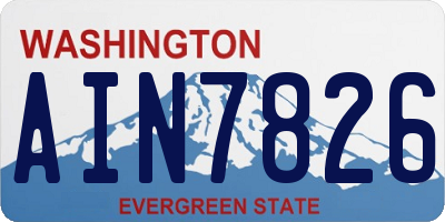 WA license plate AIN7826