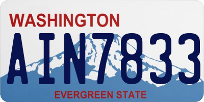 WA license plate AIN7833