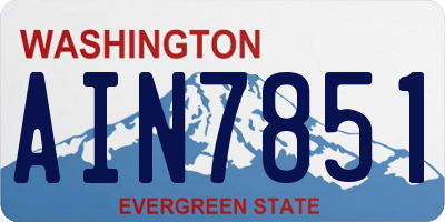 WA license plate AIN7851