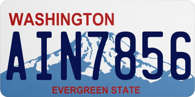 WA license plate AIN7856
