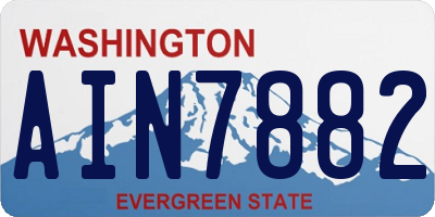 WA license plate AIN7882