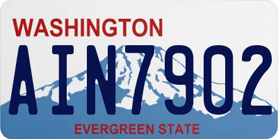 WA license plate AIN7902