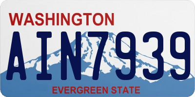 WA license plate AIN7939