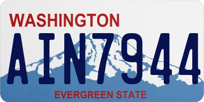 WA license plate AIN7944
