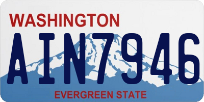 WA license plate AIN7946