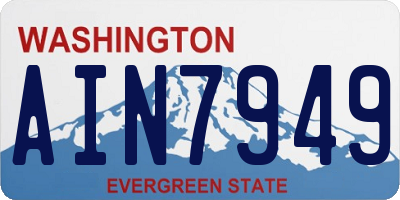 WA license plate AIN7949