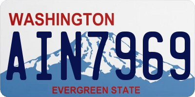 WA license plate AIN7969