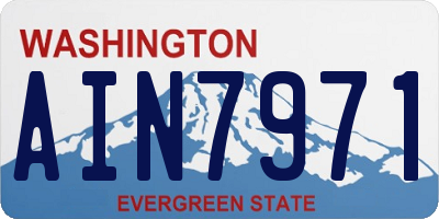 WA license plate AIN7971