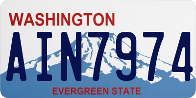 WA license plate AIN7974