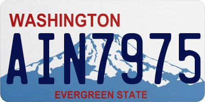 WA license plate AIN7975