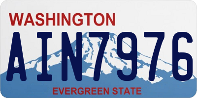 WA license plate AIN7976