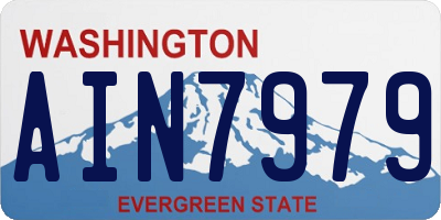 WA license plate AIN7979