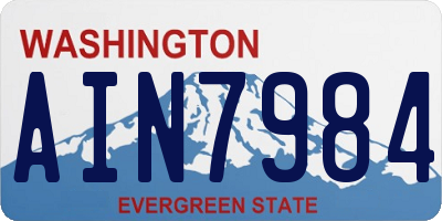 WA license plate AIN7984