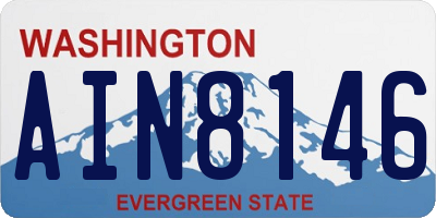 WA license plate AIN8146