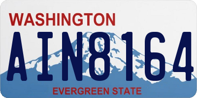 WA license plate AIN8164