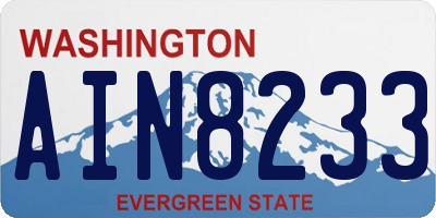 WA license plate AIN8233