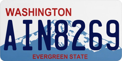 WA license plate AIN8269