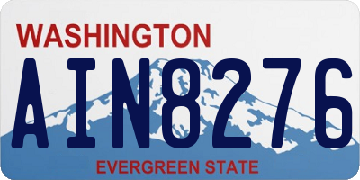 WA license plate AIN8276