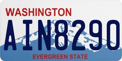 WA license plate AIN8290