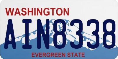 WA license plate AIN8338