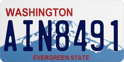 WA license plate AIN8491