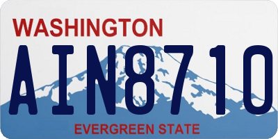 WA license plate AIN8710