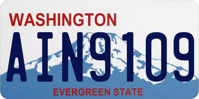 WA license plate AIN9109