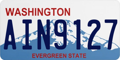 WA license plate AIN9127