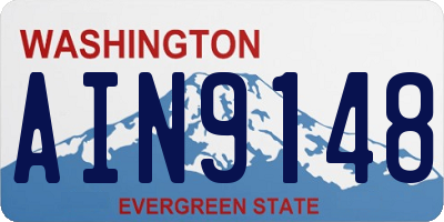 WA license plate AIN9148
