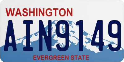 WA license plate AIN9149