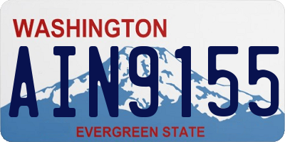 WA license plate AIN9155